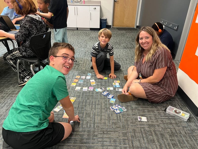 Card games with teacher