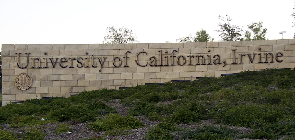 University of California, Irvine entrance sign.