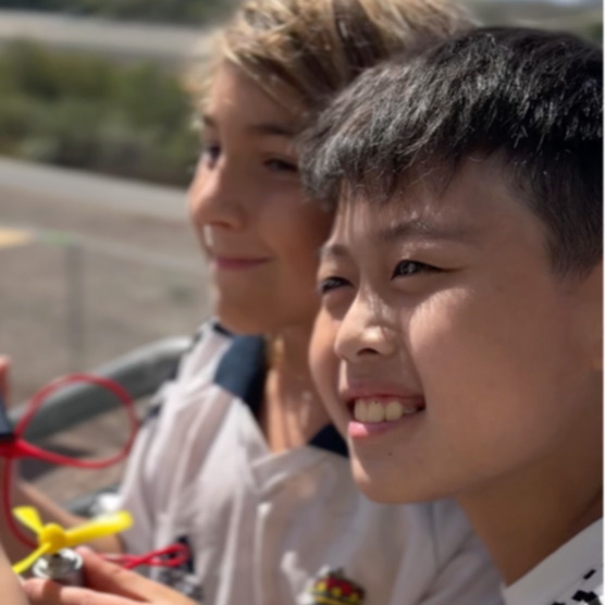 Boys working on a science activity