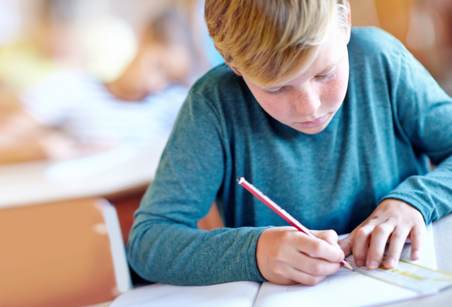 TCS Student working in class-1
